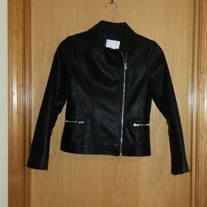 Girls faux leather jacket
